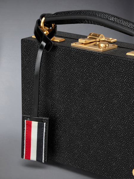 PEBBLE GRAIN MICRO ATTACHE CASE BLACK