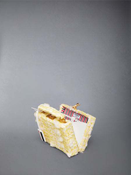 TWILL POUF TWEED MICRO ATTACHE CASE YELLOW