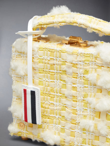 TWILL POUF TWEED MICRO ATTACHE CASE YELLOW