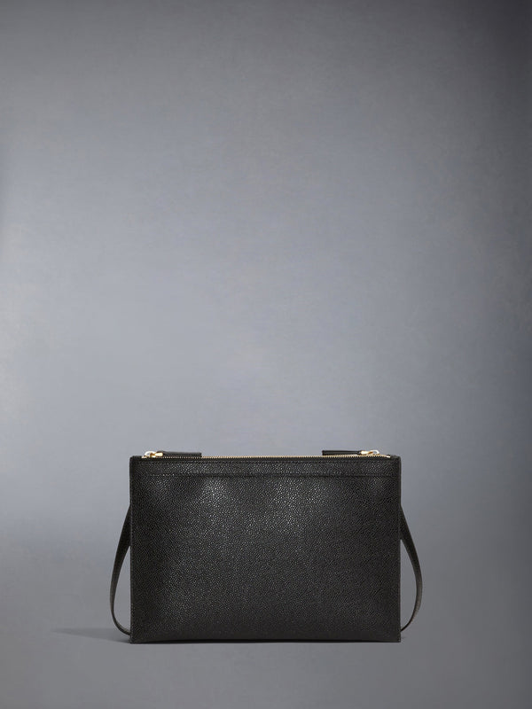 PEBBLE GRAIN DOUBLE ZIP DOCUMENT HOLDER CROSSBODY - image 3