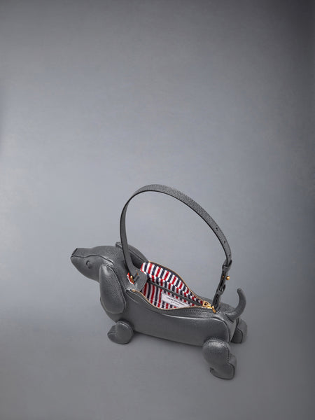 BABY HECTOR BAG IN PEBBLE GRAIN LEATHER DARK GREY