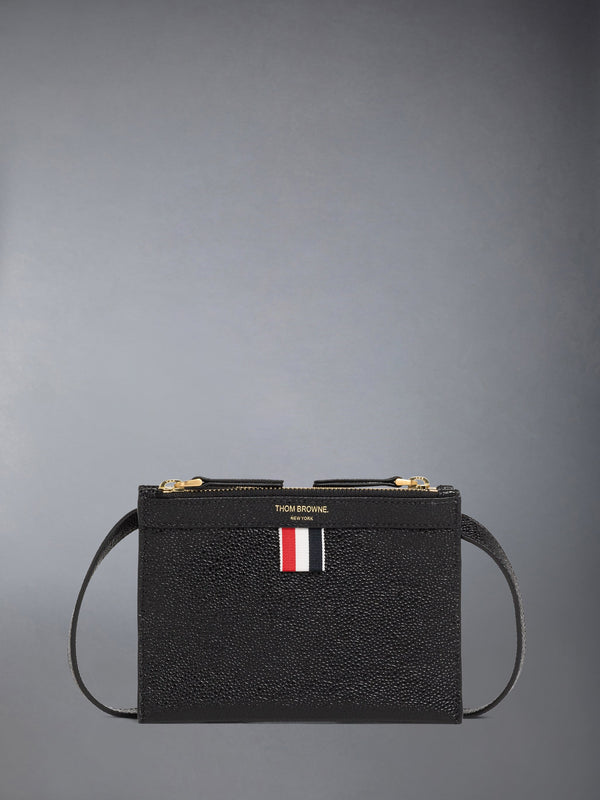 PEBBLE GRAIN MINI DOUBLE DOCUMENT HOLDER CROSSBODY - featured image