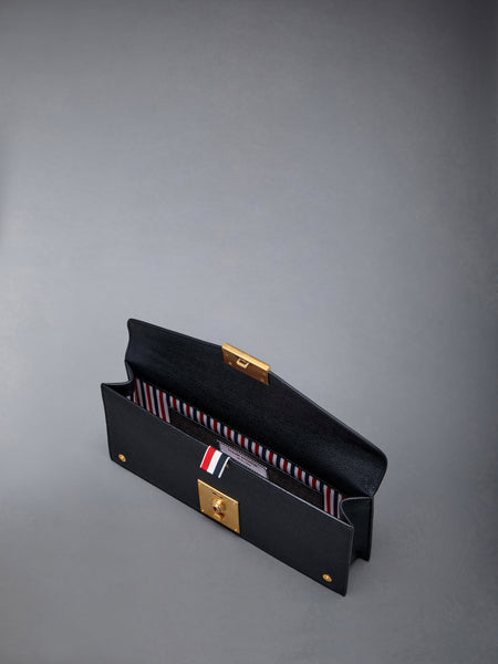 MRS. THOM CLUTCH IN PEBBLE GRAIN LEATHER BLACK