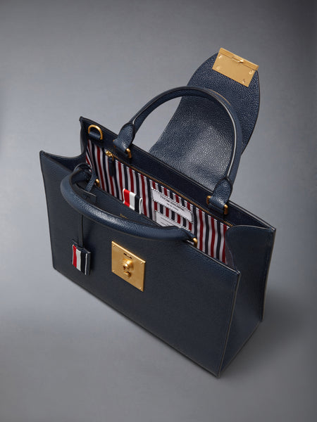PEBBLE GRAIN SMALL MR. THOM TOTE NAVY
