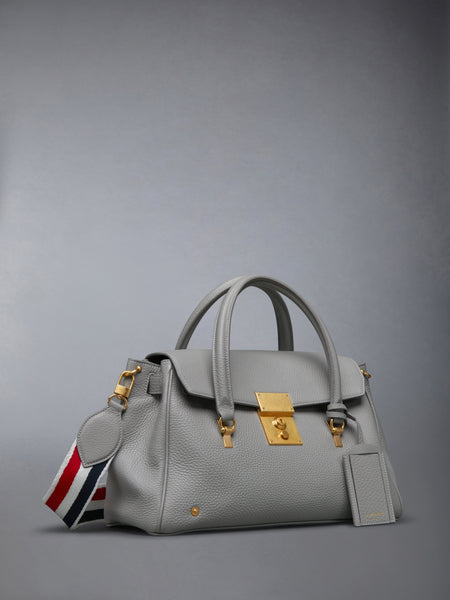 BOLTON BAG IN SOFT PEBBLE GRAIN LEATHER LT GREY