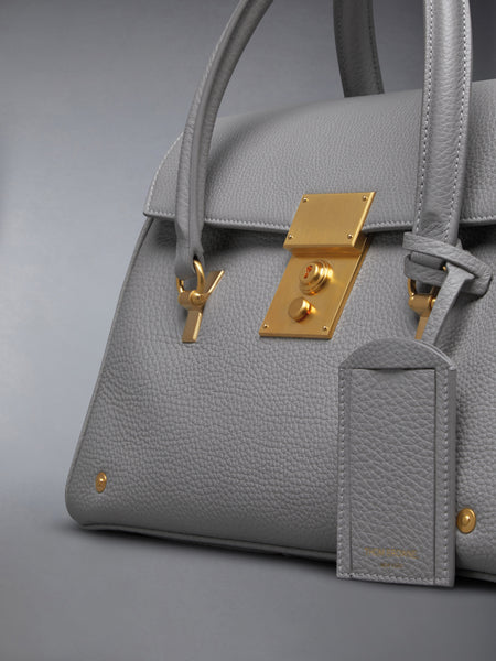 BOLTON BAG IN SOFT PEBBLE GRAIN LEATHER LT GREY