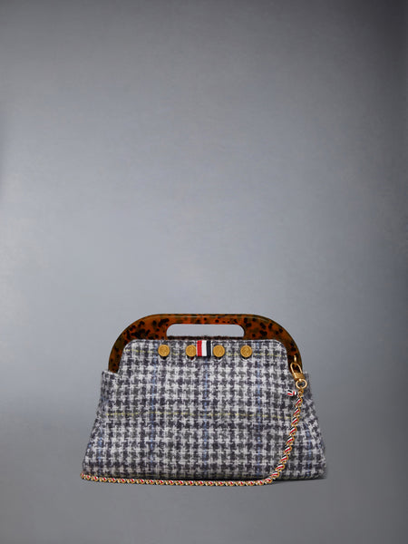 JR. TEVIOT BAG IN GUNCLUB CHECK MOHAIR BLACK/WHITE