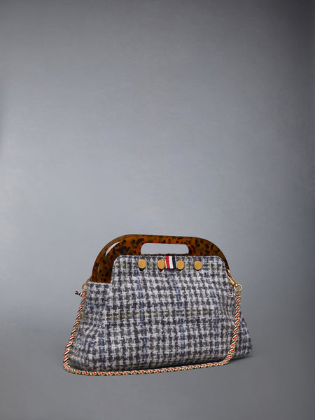 JR. TEVIOT BAG IN GUNCLUB CHECK MOHAIR BLACK/WHITE