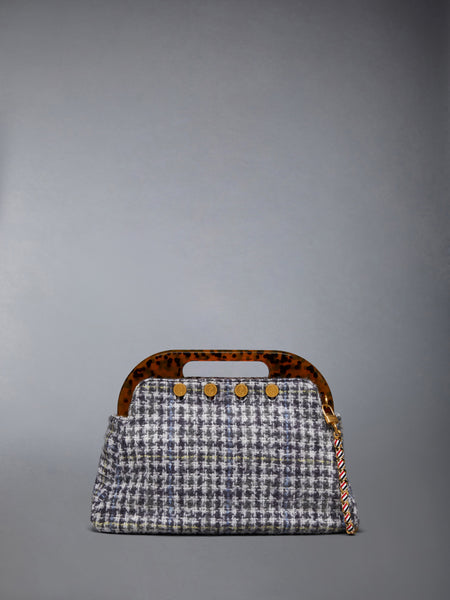 JR. TEVIOT BAG IN GUNCLUB CHECK MOHAIR BLACK/WHITE