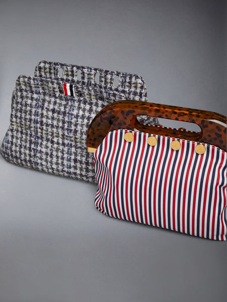 JR. TEVIOT BAG IN GUNCLUB CHECK MOHAIR BLACK/WHITE