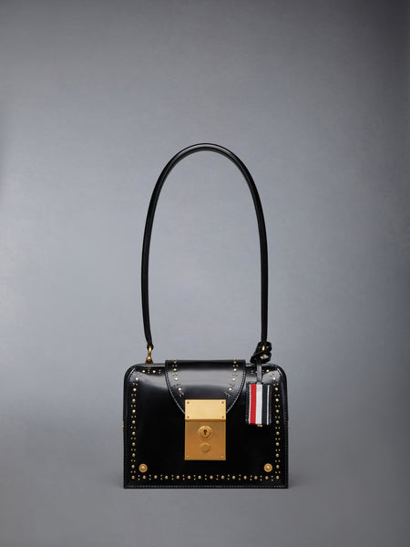 SOFT SPAZZOLATO STUD MRS. THOM TRIANGLE BAG BLACK