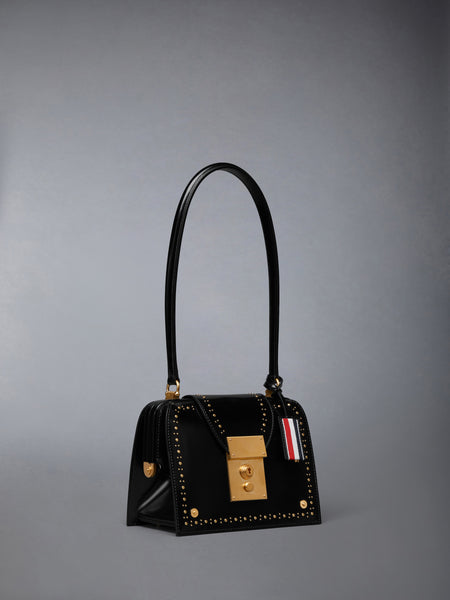 SOFT SPAZZOLATO STUD MRS. THOM TRIANGLE BAG BLACK