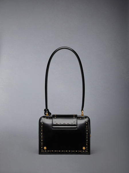 SOFT SPAZZOLATO STUD MRS. THOM TRIANGLE BAG BLACK