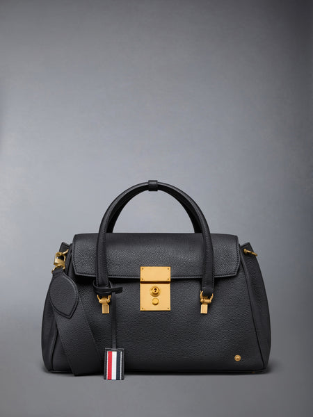 BOLTON BAG IN SOFT PEBBLE GRAIN LEATHER BLACK