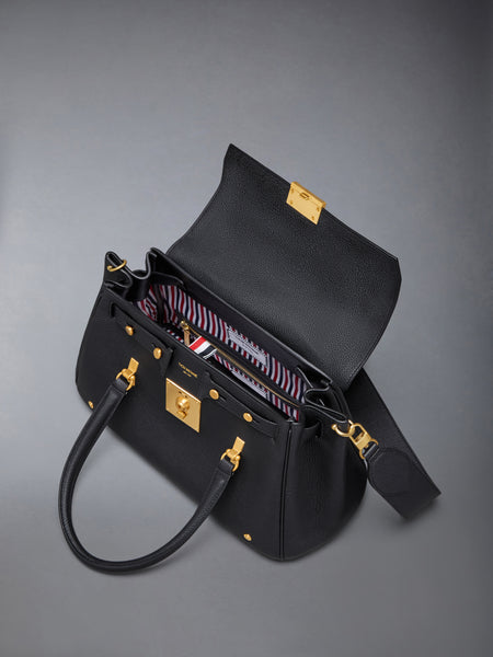 BOLTON BAG IN SOFT PEBBLE GRAIN LEATHER BLACK