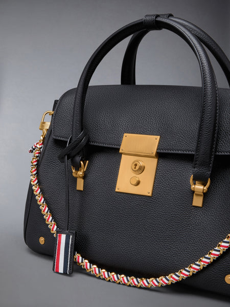 BOLTON BAG IN SOFT PEBBLE GRAIN LEATHER BLACK