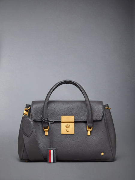 BOLTON BAG IN SOFT PEBBLE GRAIN LEATHER DARK GREY