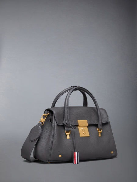 BOLTON BAG IN SOFT PEBBLE GRAIN LEATHER DARK GREY