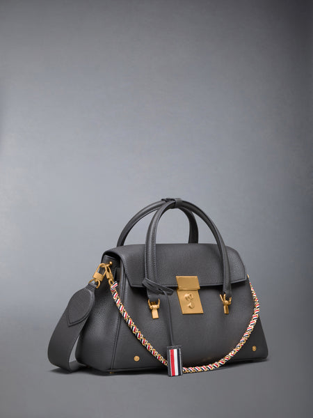 BOLTON BAG IN SOFT PEBBLE GRAIN LEATHER DARK GREY