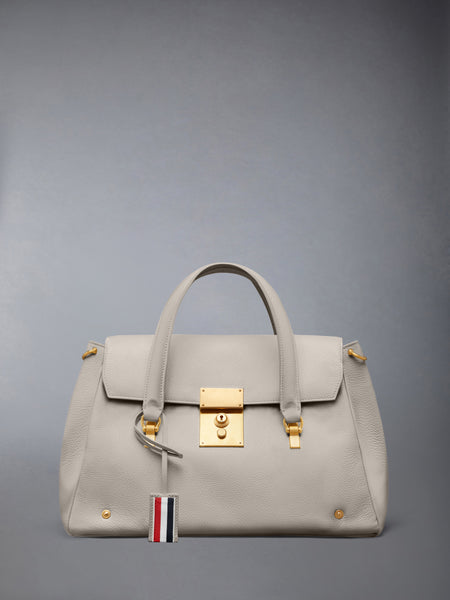 BOLTON BAG IN SOFT PEBBLE GRAIN LEATHER OFF WHITE