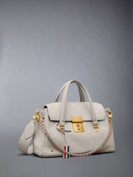 BOLTON BAG IN SOFT PEBBLE GRAIN LEATHER OFF WHITE