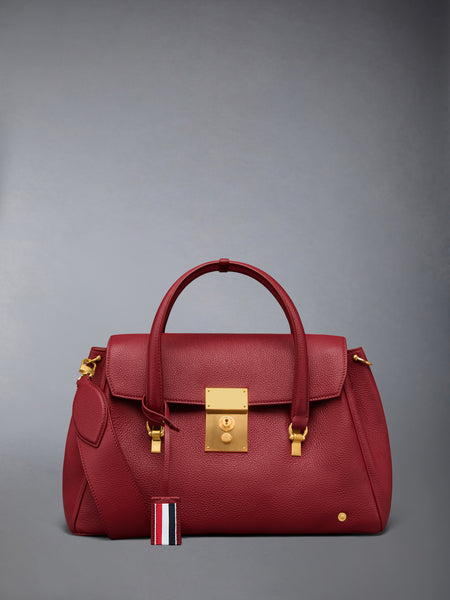 BOLTON BAG IN SOFT PEBBLE GRAIN LEATHER BURGUNDY