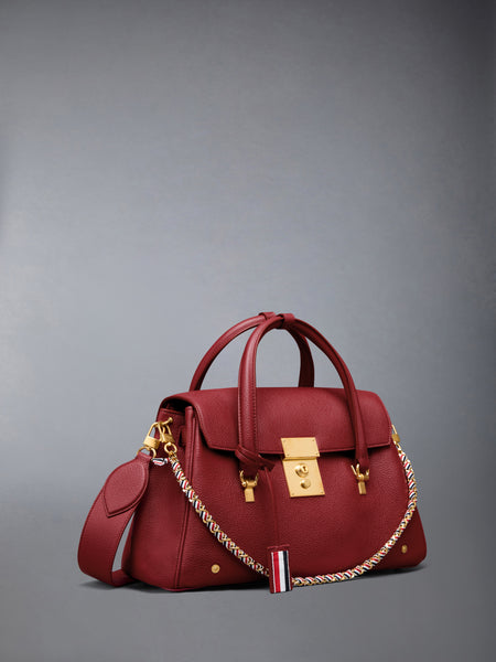 BOLTON BAG IN SOFT PEBBLE GRAIN LEATHER BURGUNDY
