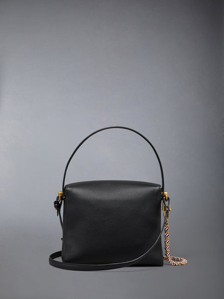 SOFT PEBBLE GRAIN BOX BAG BLACK