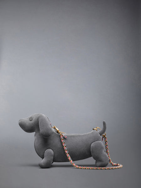 CALF SUEDE BABY HECTOR BAG MED GREY