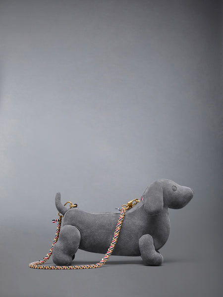 CALF SUEDE BABY HECTOR BAG MED GREY
