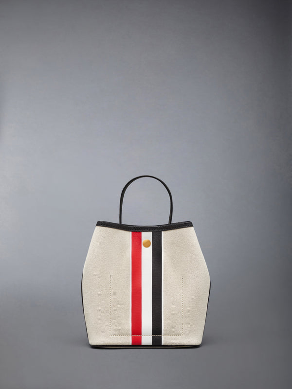 RWB STRIPE BUCKET BAG IN SALT AND PEPPER COTTON CANVAS - image 3