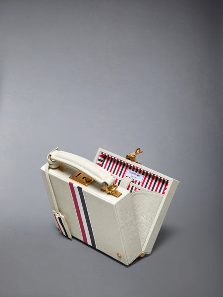 PEBBLE GRAIN RWB CHAIN MICRO ATTACHE CASE KHAKI
