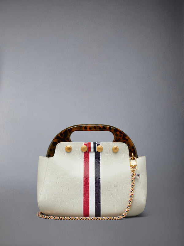 RWB STRIPE MINI TEVIOT BAG IN PEBBLE GRAIN LEATHER - featured image
