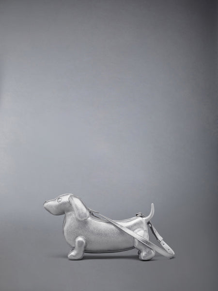 SILVER BABY HECTOR BAG IN PEBBLE GRAIN LEATHER SILVER