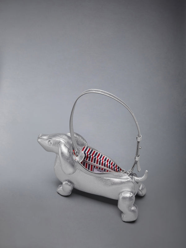 SILVER BABY HECTOR BAG IN PEBBLE GRAIN LEATHER - image 5