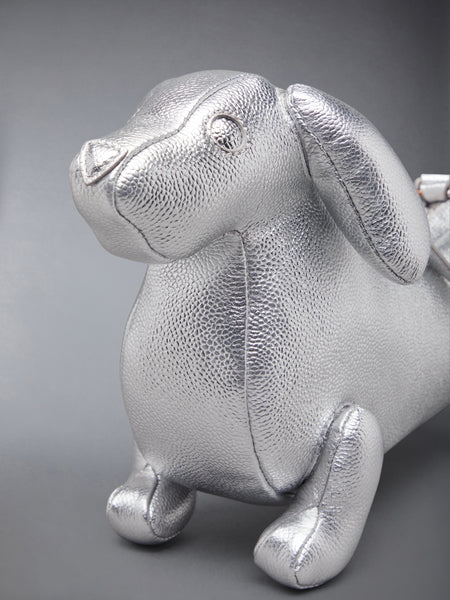 SILVER BABY HECTOR BAG IN PEBBLE GRAIN LEATHER SILVER