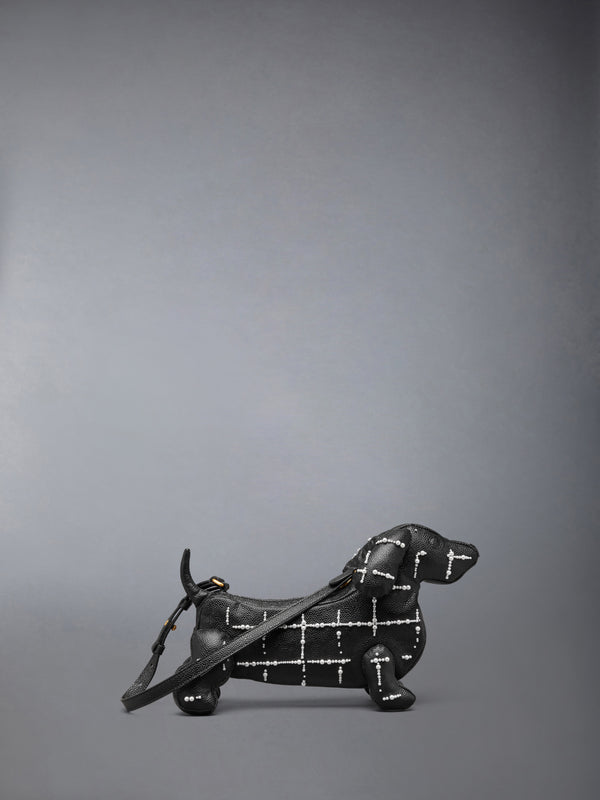 BABY HECTOR BAG IN PEBBLE GRAIN LEATHER AND WINDOWPANE PEARL EMBROIDERY - image 3