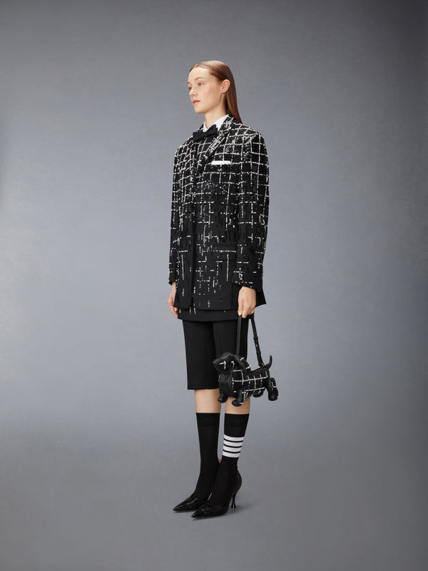 BABY HECTOR BAG IN PEBBLE GRAIN LEATHER AND WINDOWPANE PEARL EMBROIDERY - image 4