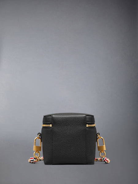 BOX POUCH IN SOFT PEBBLE GRAIN LEATHER BLACK