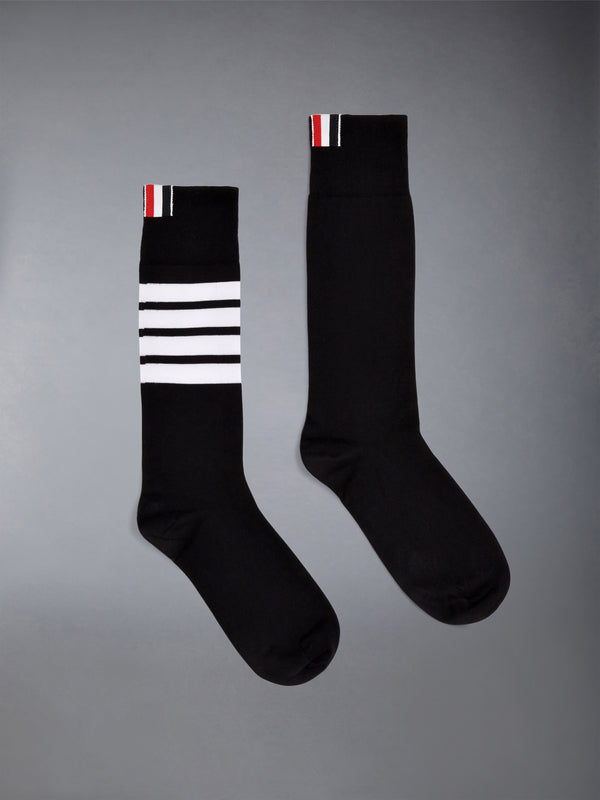 COTTON 4-BAR MID CALF SOCK - featured image