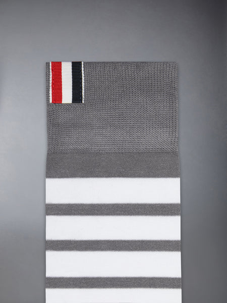 COTTON 4-BAR MID CALF SOCK MED GREY