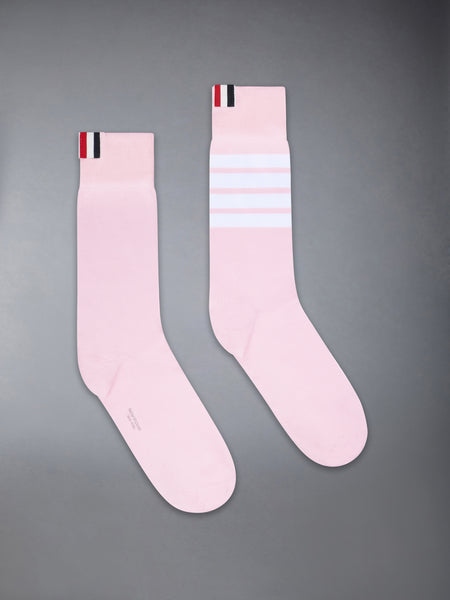 COTTON 4-BAR MID CALF SOCK LIGHT PINK