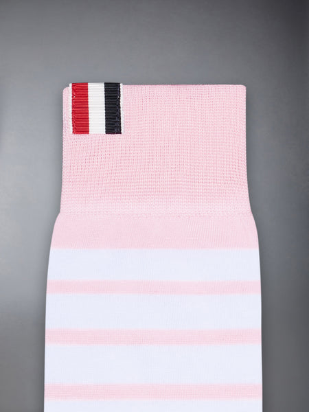 COTTON 4-BAR MID CALF SOCK LIGHT PINK