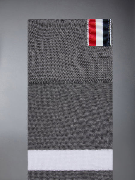LIGHTWEIGHT COTTON 4-BAR OVER THE CALF SOCK MED GREY