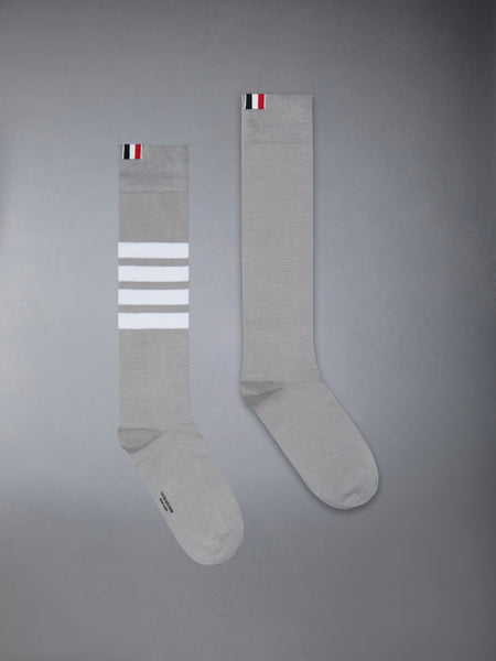 LIGHTWEIGHT COTTON 4-BAR OVER THE CALF SOCK LT GREY