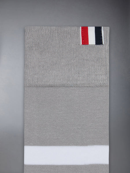 LIGHTWEIGHT COTTON 4-BAR OVER THE CALF SOCK LT GREY