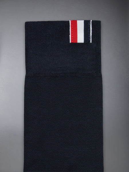 LIGHTWEIGHT COTTON 4-BAR OVER THE CALF SOCK NAVY