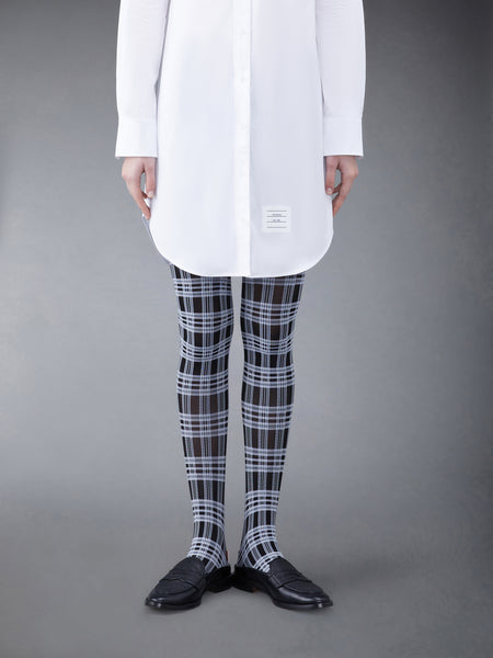 Prince of Wales Check Semi Opaque Tights BLK/WHT