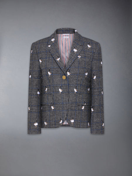 PRINCE OF WALES HUNTING TWEED GOOSE SPORTCOAT MEDIUM GREY