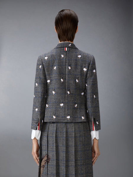 PRINCE OF WALES HUNTING TWEED GOOSE SPORTCOAT MEDIUM GREY